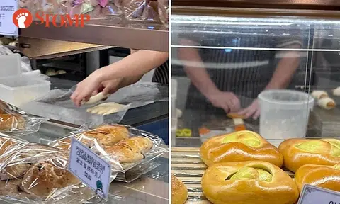 Bakery worker seen handling dough without gloves in PLQ -- but are they flouting any laws?