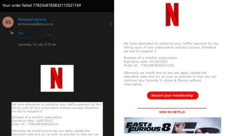 5 people lost $12,500 to Netflix subscription renewal spoof e-mail scam this month