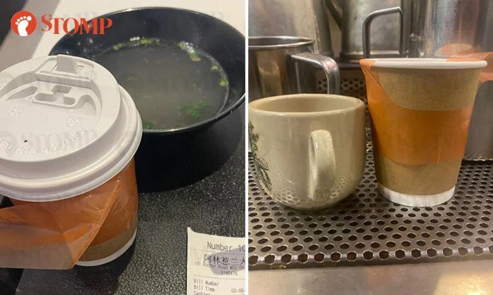 Man charged $0.10 for takeaway cup at Bugis shop -- even though he dined in