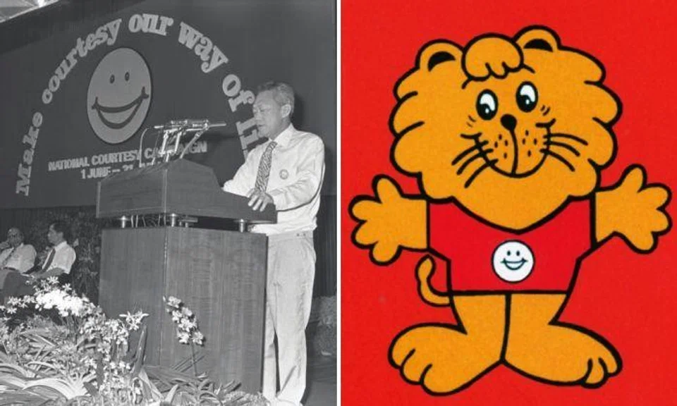 The National Courtesy Campaign was launched on June 1, 1979, by then Prime Minister Lee Kuan Yew. Photos: The Straits Times