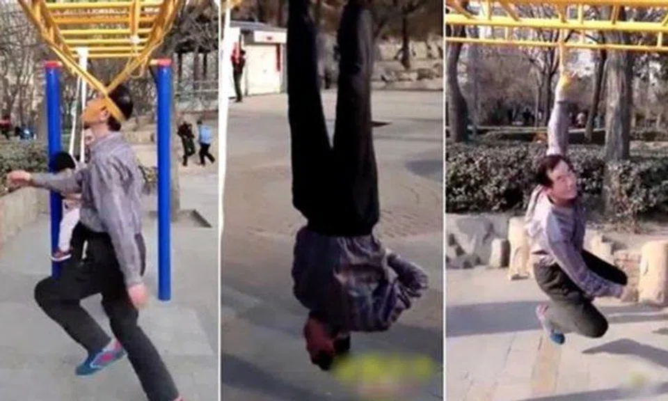  61-year-old Chinese uncle creates new exercise which involves 'hanging' himself, claims it cures diseases