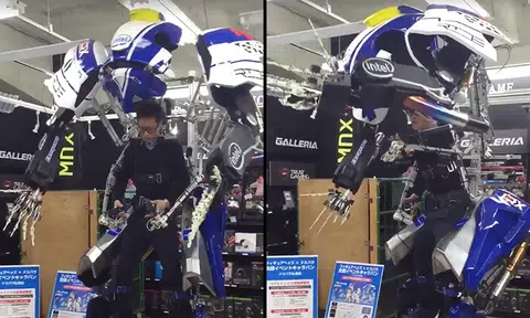 Who needs The Avengers when you have this super cool Japanese robot suit?