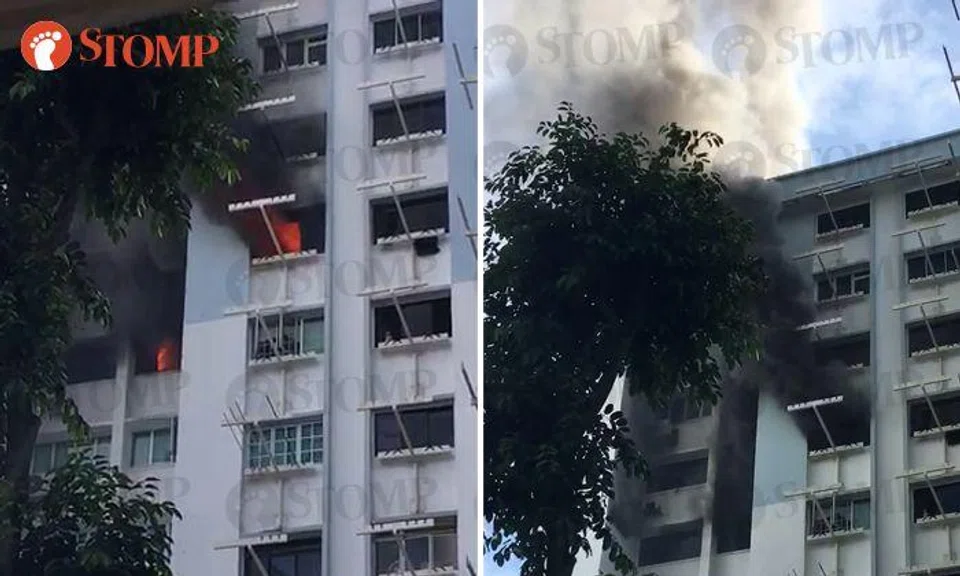 1 taken to hospital for smoke inhalation after fire breaks out in Yishun flat