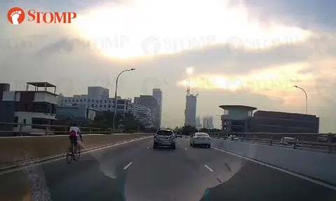 Why is this cyclist on the West Coast Highway?