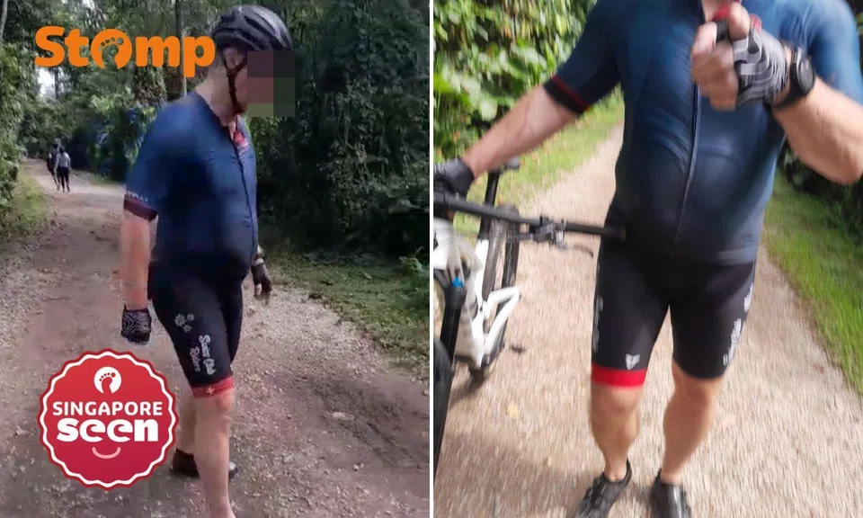 Caucasian male cyclist
