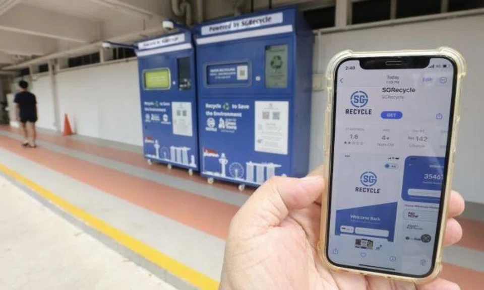 He used a third-party app to scan the QR code displayed on the machine with the intention of downloading the SG Recycle app.