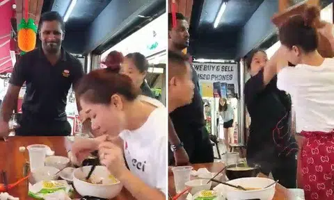 Police investigates case of security guard who went berserk, threatened stall worker and lifted diner’s table