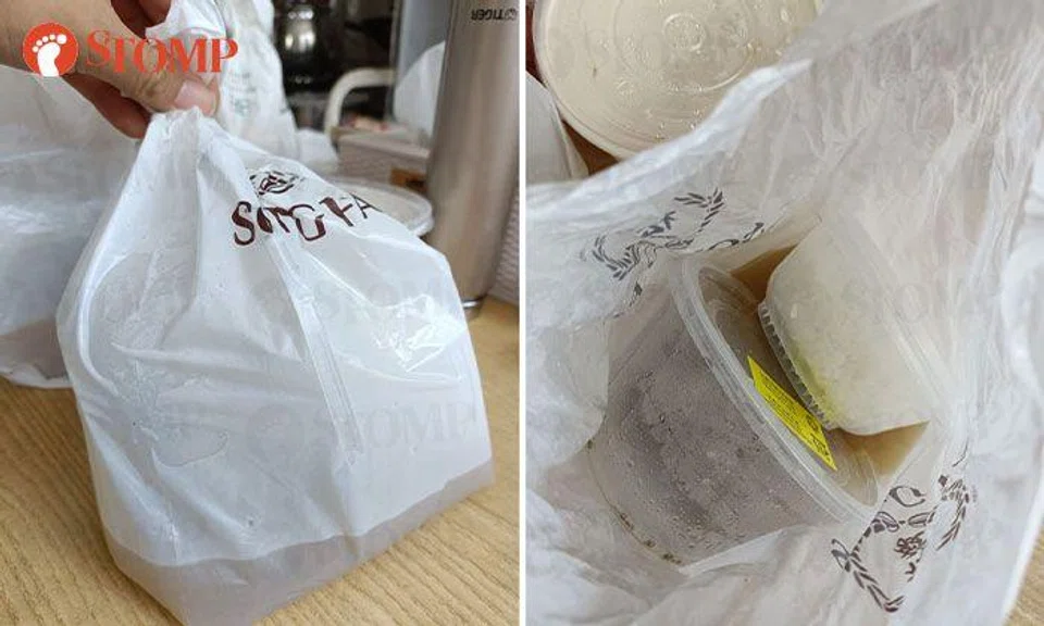 Deliveroo customer gets whole bag of spilled pork ribs soup, cannot get refund