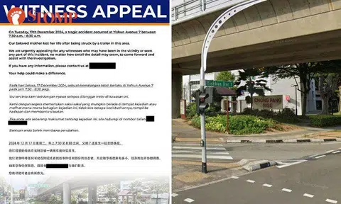 Trailer driver arrested after Yishun accident kills woman on PAB: Family appealing for witnesses