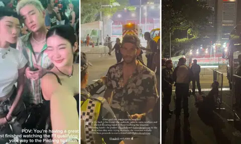 Woman says someone grabbed her right thigh at S'pore F1, fight ensued: 2 men to be charged