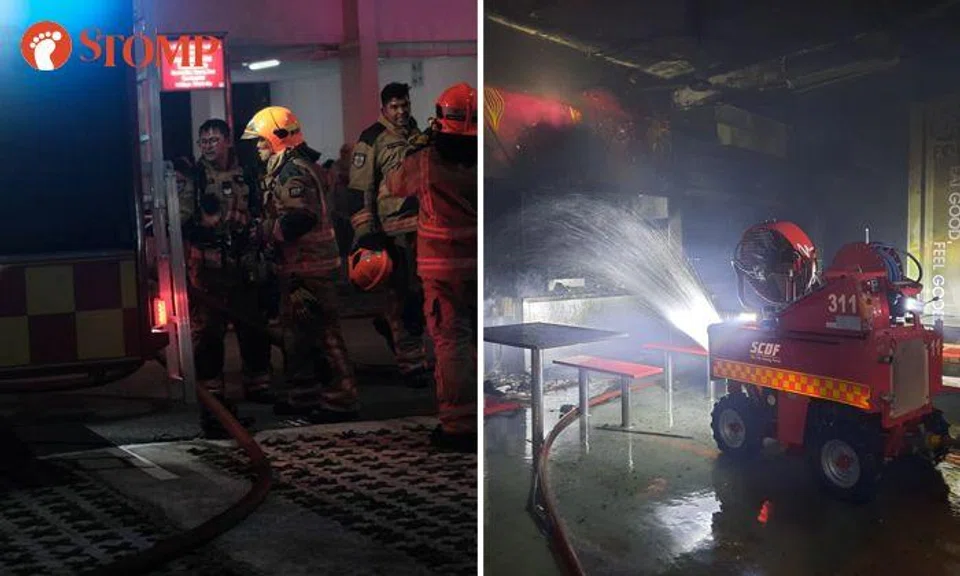 'Everywhere was smoky': Fire involving several stalls breaks out in Yishun coffee shop