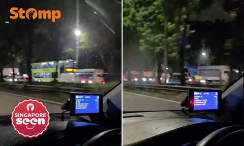 Heavy jam stretches along SLE after accident, bus driver assisting with investigations