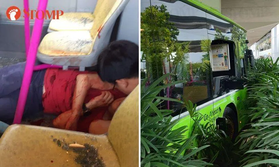 Bus driver extricated from seat after accident near Changi Airport T2, 6 passengers taken to hospital
