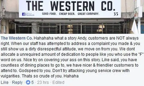 Is WTF acceptable in everyday conversation? Eatery sparks furore over responses to customer who allegedly used phrase on staff