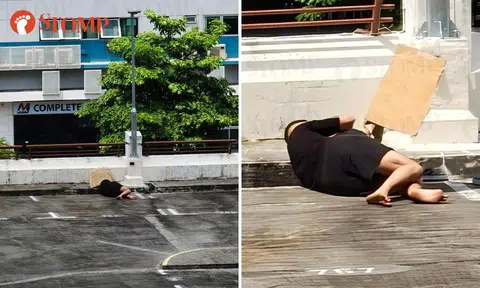 Stomper concerned for man lying under hot sun at Jurong West carpark, calls police