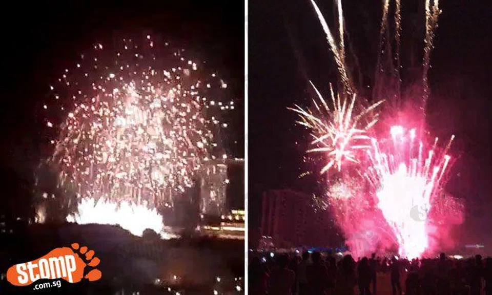 Starting 2017 with a bang as spectacular fireworks light up the sky at different parts of S'pore