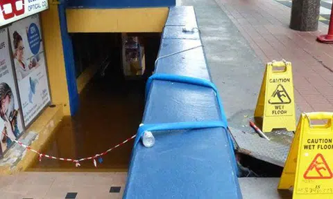 Katong Shopping Centre basement experiences mysterious flood -- despite there being no rain