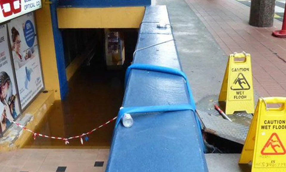 Katong Shopping Centre basement experiences mysterious flood -- despite there being no rain