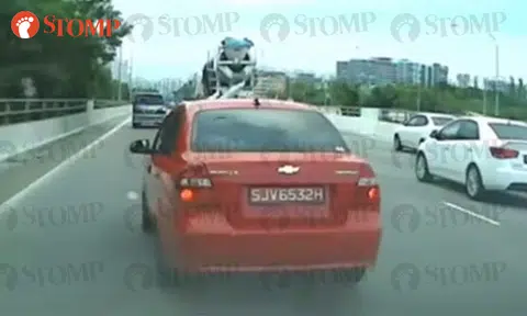 Chevrolet driver jams on brakes, swerves left and right 'like snake' to block Stomper