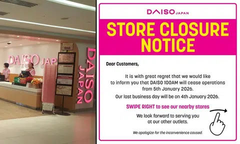 After Muji, Daiso at 100 AM mall to close down too