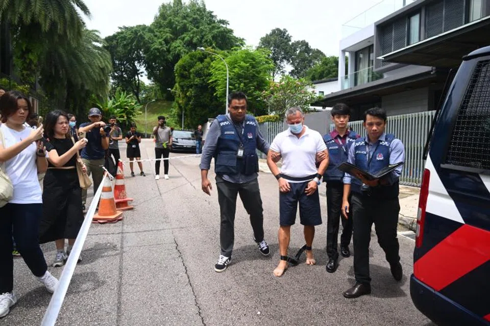 Hector Danial Garcia Iglesias taken to the landed home in Bukit Timah.