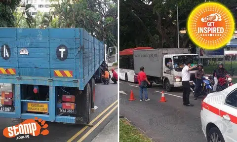 Kudos! Residents help direct and control traffic after 40-footer truck breaks down at Telok Blangah Crescent