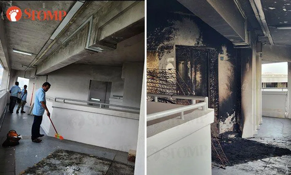 Police and SCDF investigating fire involving mattress at Yishun HDB block