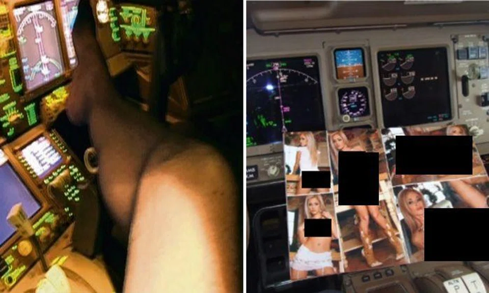 British Airways pilot grounded after leaked photos show his lewd acts in cockpit 