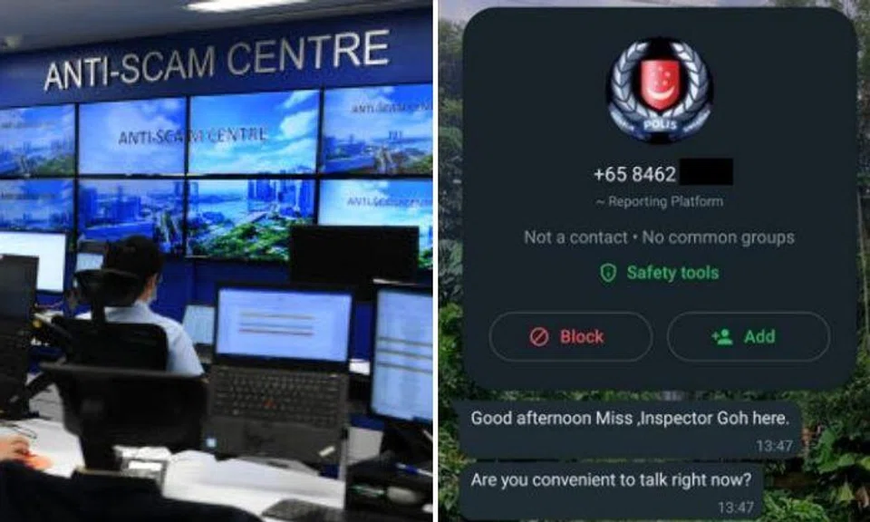 A scammer impersonating a police investigation officer would engage the victim via WhatsApp call.