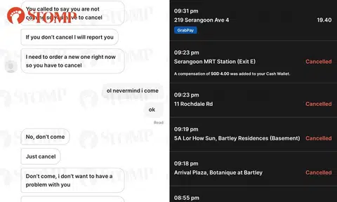 Grab passenger gets strike after asking driver to cancel ride, threatening to report him