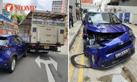 Accident involving Toyota Yaris and 100Plus lorry at Waterloo Street: Appeal for witnesses, video