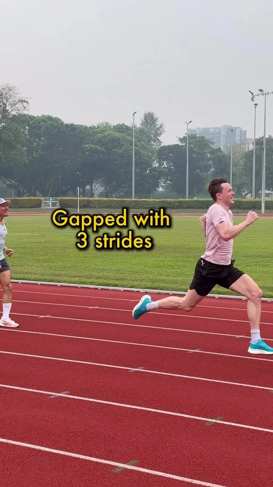 karsten warholm spotted in at kallang track for f1 weekend