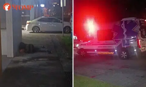 Stomper concerned to see man lying on ground next to Jurong West block, calls SCDF