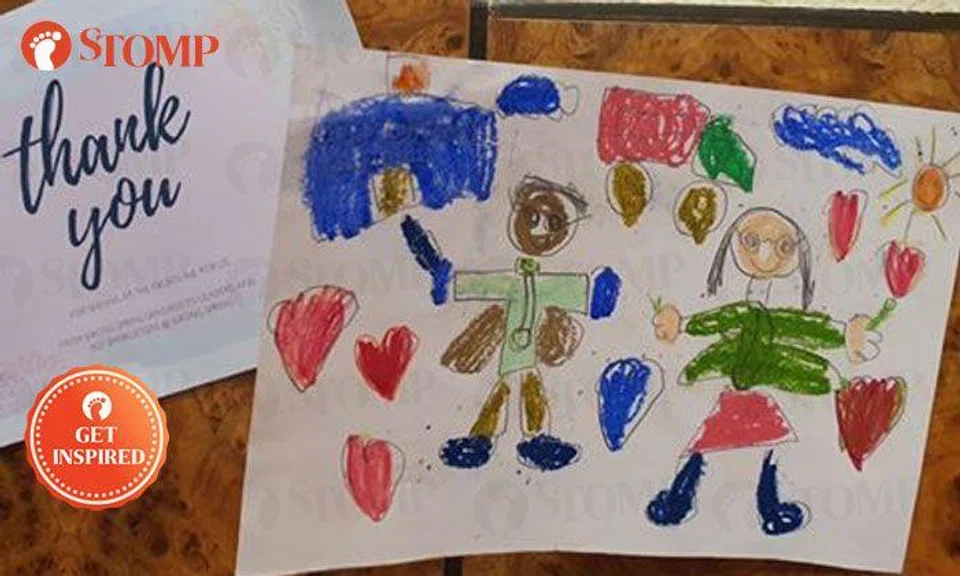 Awww! Kids give appreciation cards to Jurong West clinic staff