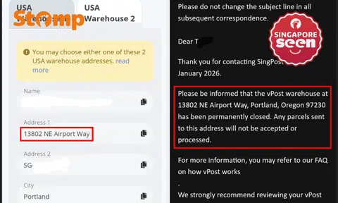 SingPost apologises for 'miscommunication' after vPost tells customer he used wrong US warehouse address 