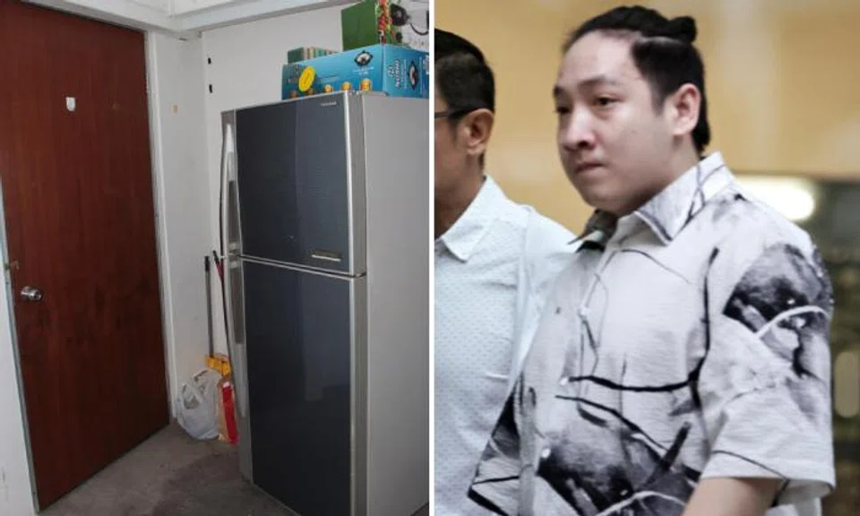Indonesian Hans Pratignyo used a refrigerator to block the exit of the room, then choked and trapped his pregnant girlfriend.