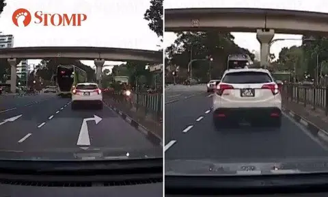 Sharing videos of the incident, Stomper Bryan said that the bus service 963 made the turn on a forward-only lane.