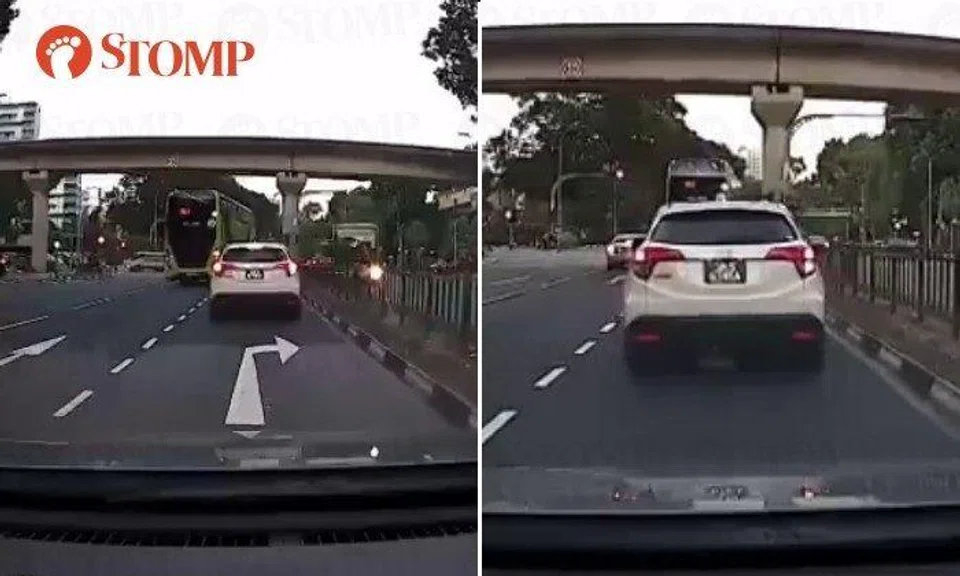 Sharing videos of the incident, Stomper Bryan said that the bus service 963 made the turn on a forward-only lane.