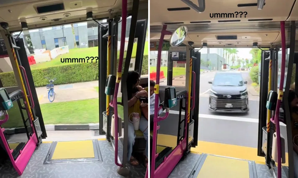 TikToker posts video of bus moving with rear door open, gets scolded for not telling driver
