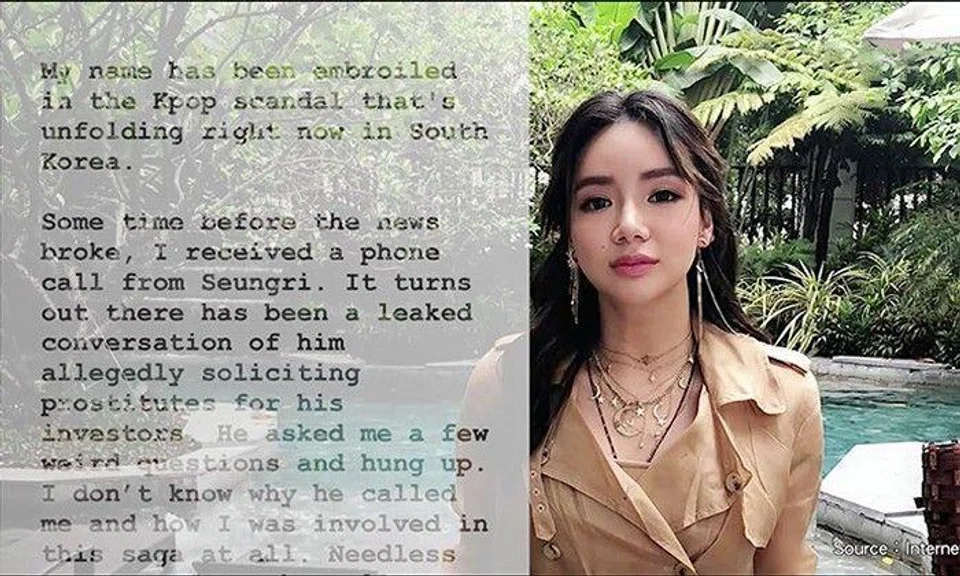 Singapore heiress Kim Lim on Seungri's 'weird questions' before scandal broke