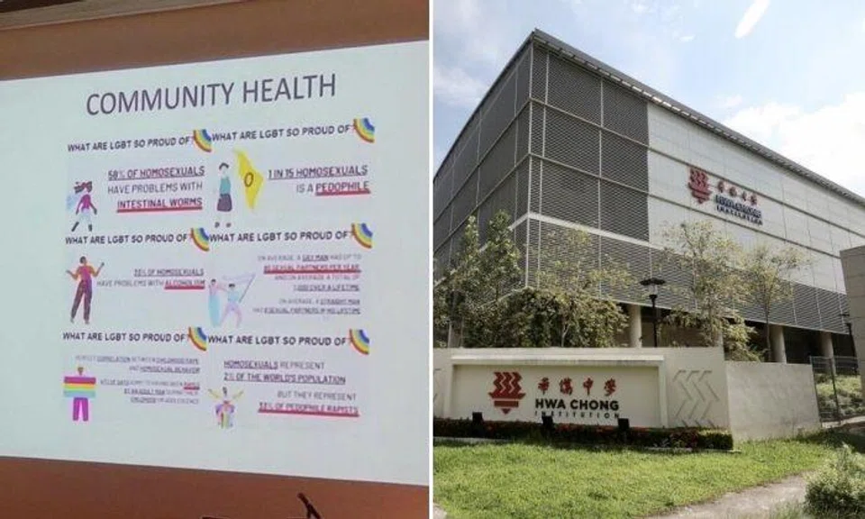 According to images of the presentation that were shared on social media, the presentation slides contained unsubstantiated claims such as how a majority of homosexuals have problems with intestinal worms and how a proportion of them are paedophiles.