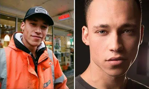 Construction worker becomes model after photo gets posted by passerby