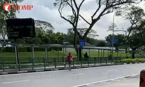 Stomper expresses concern for woman jaywalking at Marsiling Road: 'It's very dangerous'