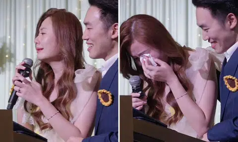 Bride gets emotional over curry in heartfelt yet hilarious wedding speech