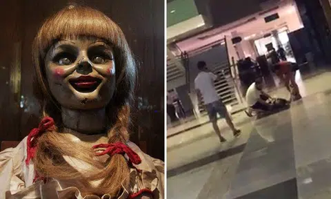 Brazilian woman turns hysterical and punches herself after watching 'Annabelle: Creation'