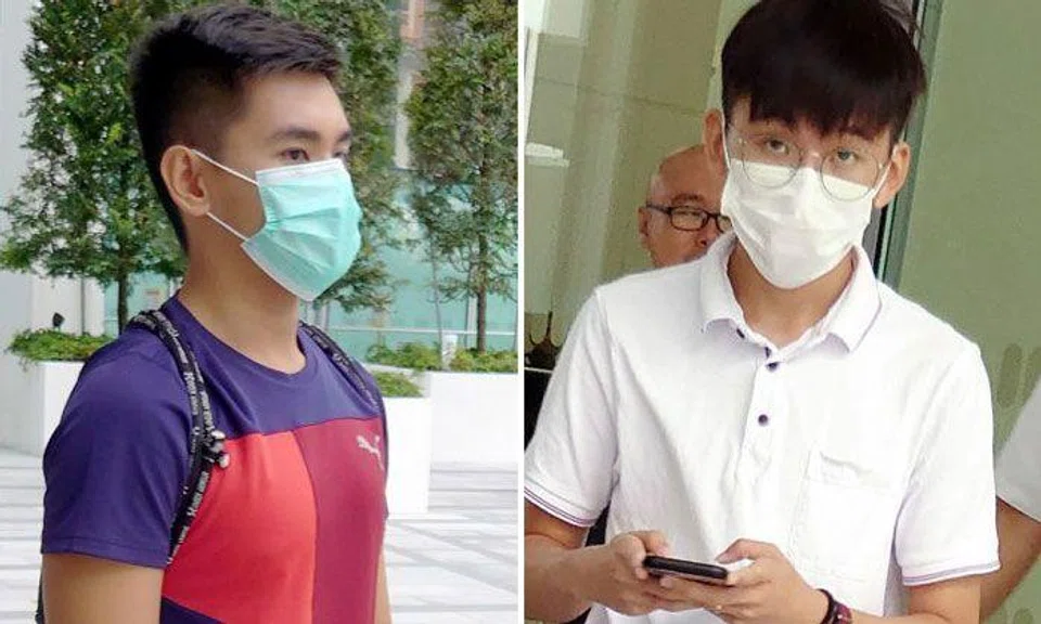 Zachary Lim Yong Hao (left), who was then studying in a junior college, was caught in a women's toilet in NUS, while Republic Polytechnic student Tee Ze Qian was spotted in a women's toilet at the polytechnic's swimming complex. ST PHOTOS: WONG KWAI CHOW