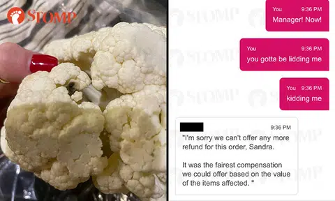 Foodpanda refunds customer for mouldy lychees but refuses to do the same for mouldy cauliflower she received