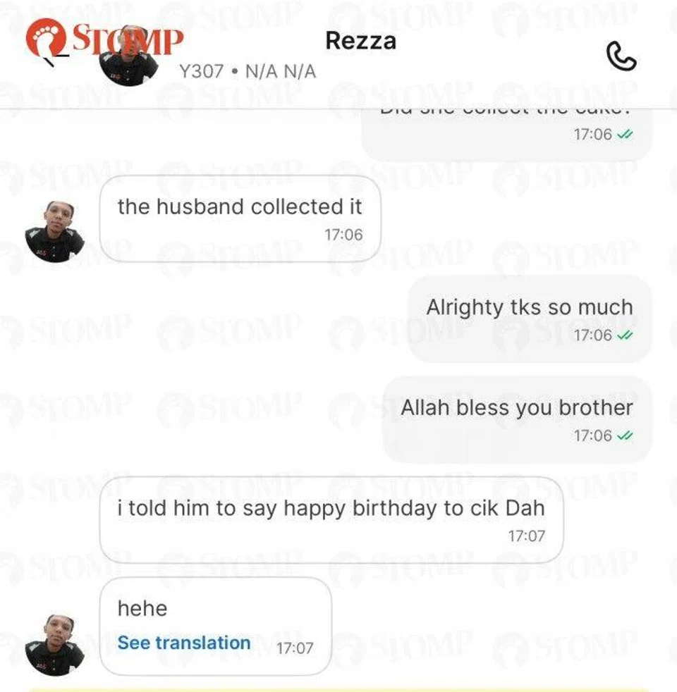  Grab rider goes the extra mile to wish customer’s aunt happy birthday during cake delivery