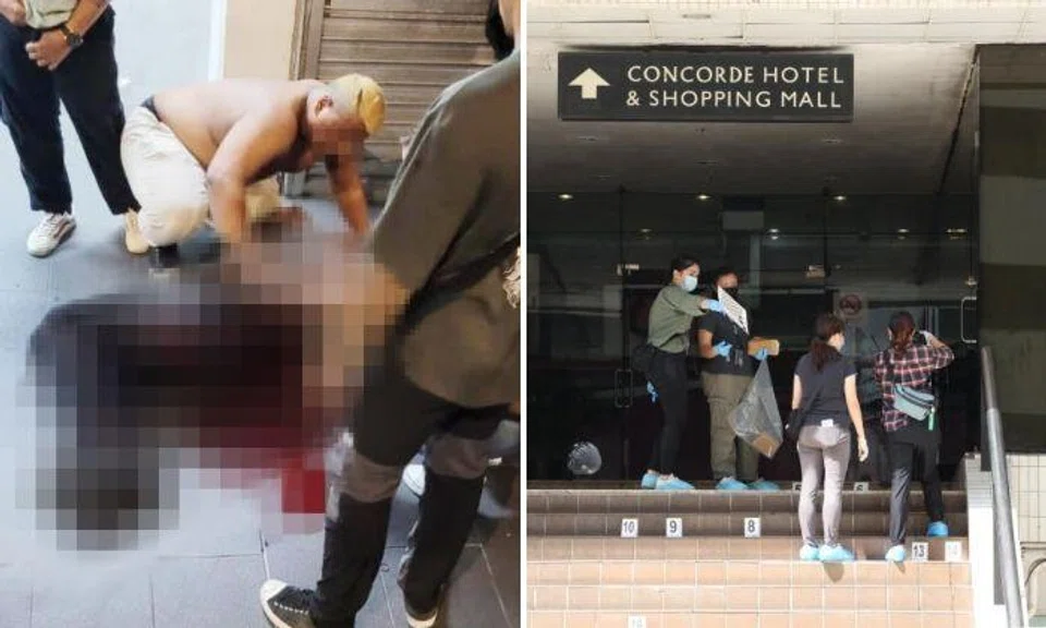 A 29-year-old man has died following a fight in Orchard Road on Sunday morning that saw 14 people arrested. Photos: Shin Min Daily News