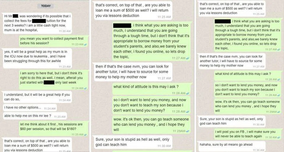 verbally abusive tutor